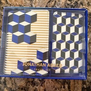 Jonathan Adler Travel Set Passport Cover and Luggage Tag NWT some box damage